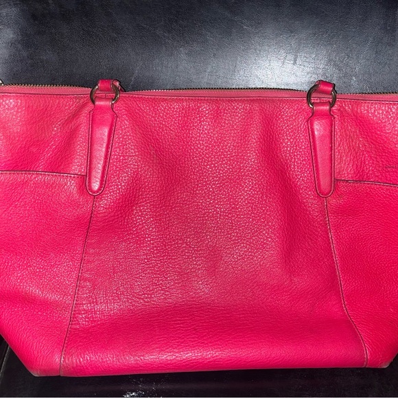 Coach Fuchsia Leather Tote Bag - Picture 2 of 7